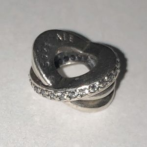 Pandora sparkly and polished line spacer charm